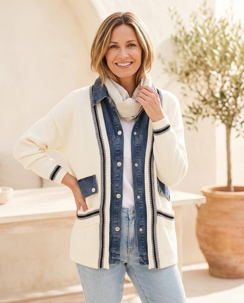 Witt Paris - Seran | Ouvert Contrastant Cardigan en maille Femmes