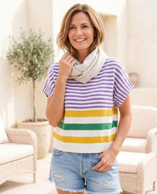 Witt Paris - Varen | Rayé Manches Courtes Pull Femmes
