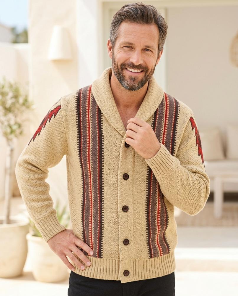 Witt Paris - Sesel | Col Châle À Motifs Cardigan en maille Hommes