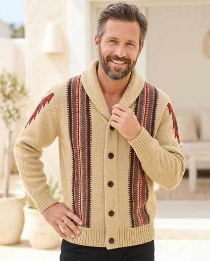 Witt Paris - Sesel | Col Châle À Motifs Cardigan en maille Hommes